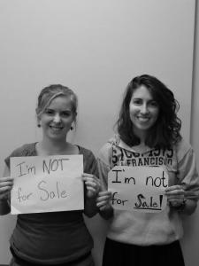 Students Participating in SOLAS' "Not for Sale" awareness campaign last year. 